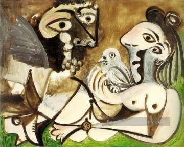  sea - Couple à l’oiseau 1 1970 Cubisme